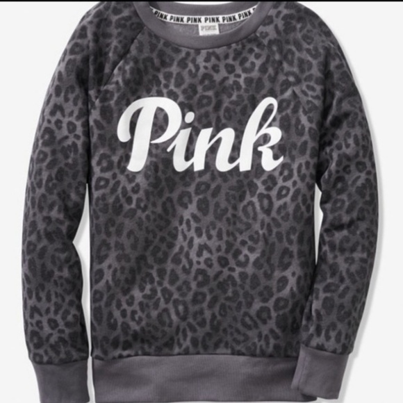 PINK Victoria's Secret Tops - NWT VS Pink Animal Print Sweatshirt